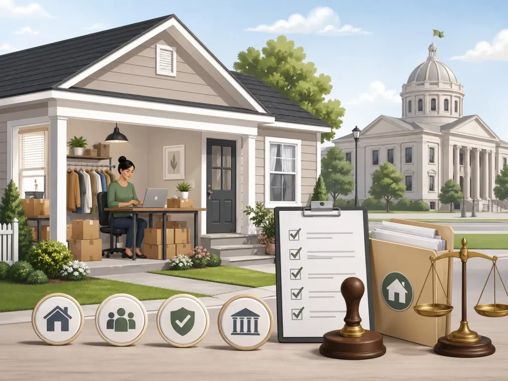 Een thuisonderneming met vergunningen, checklist en gemeentelijke regelgeving.